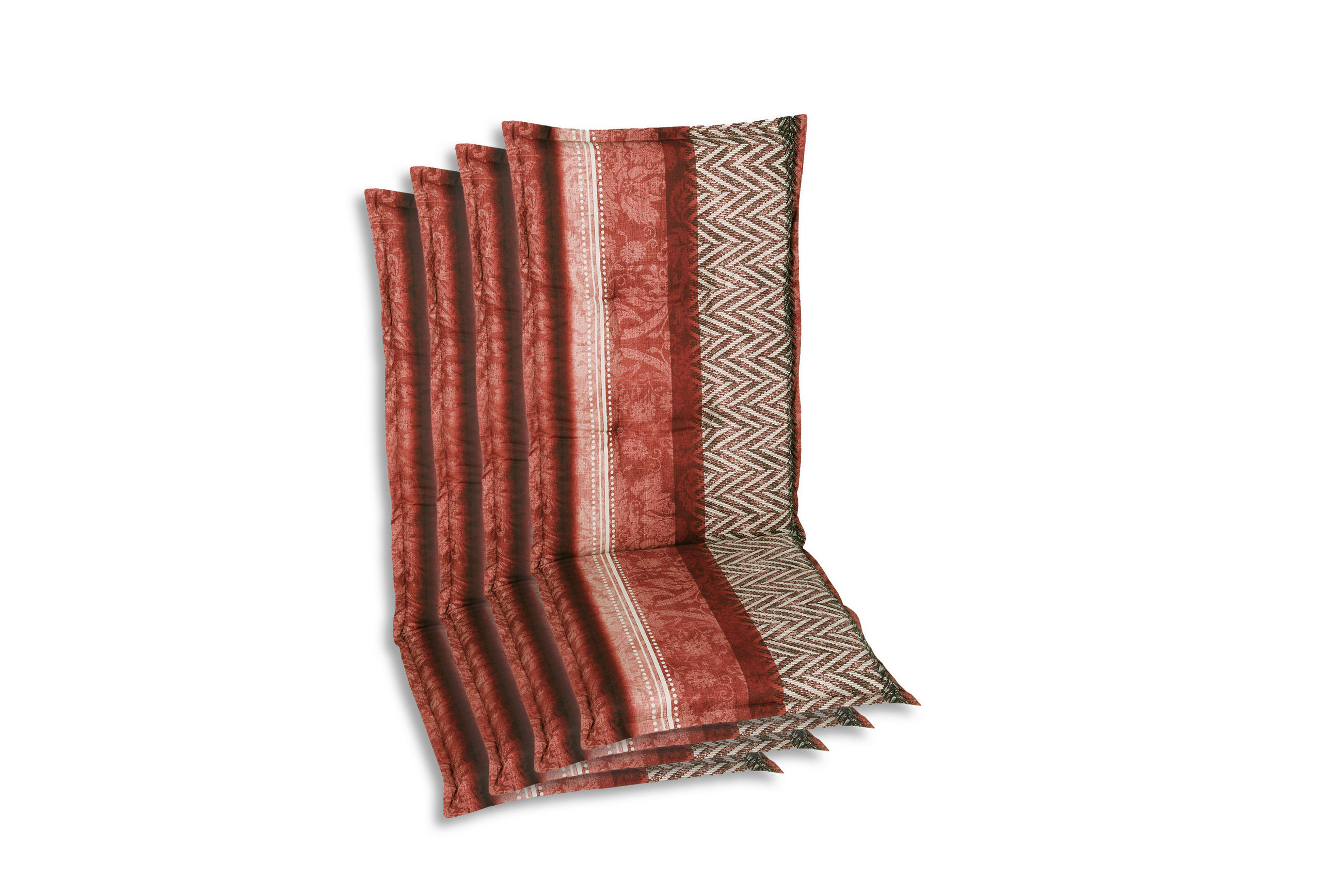XXXLutz Sesselauflagenset Rot, Schwarz, Dunkelrot 50x6x108 cm