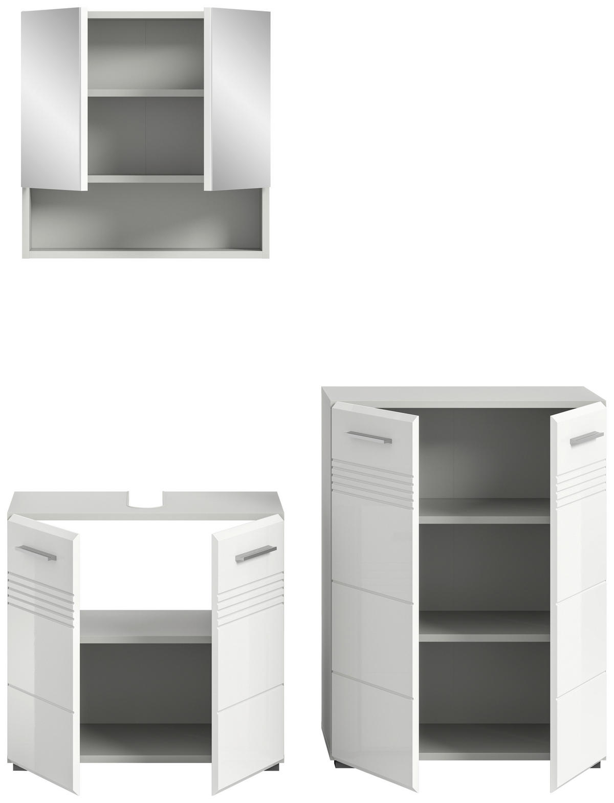 KOPALNICA  bela, visoki sijaj  - barve kroma/črna, Moderno, umetna masa/leseni material (130cm) - MID.YOU