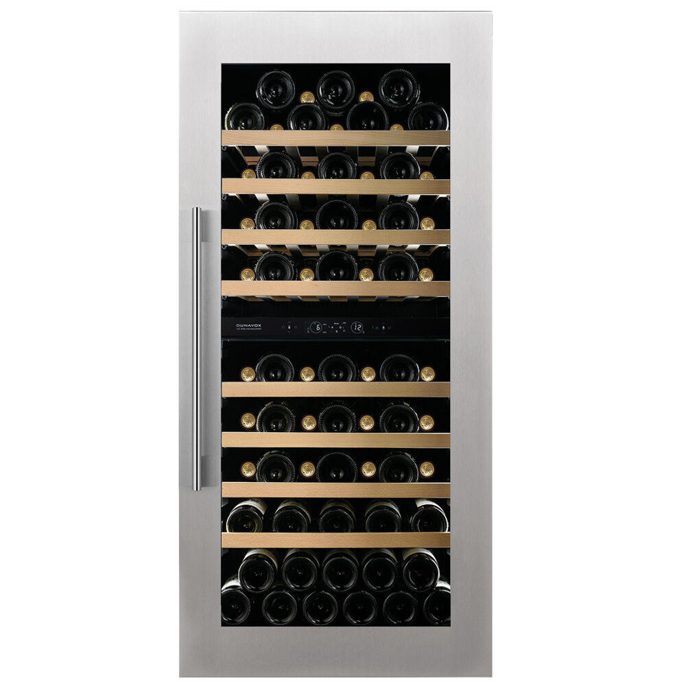 WEINKÜHLSCHRANK DVS-70.185DSS  - Edelstahlfarben, Basics, Glas/Holz (59/123,3/57,1cm)