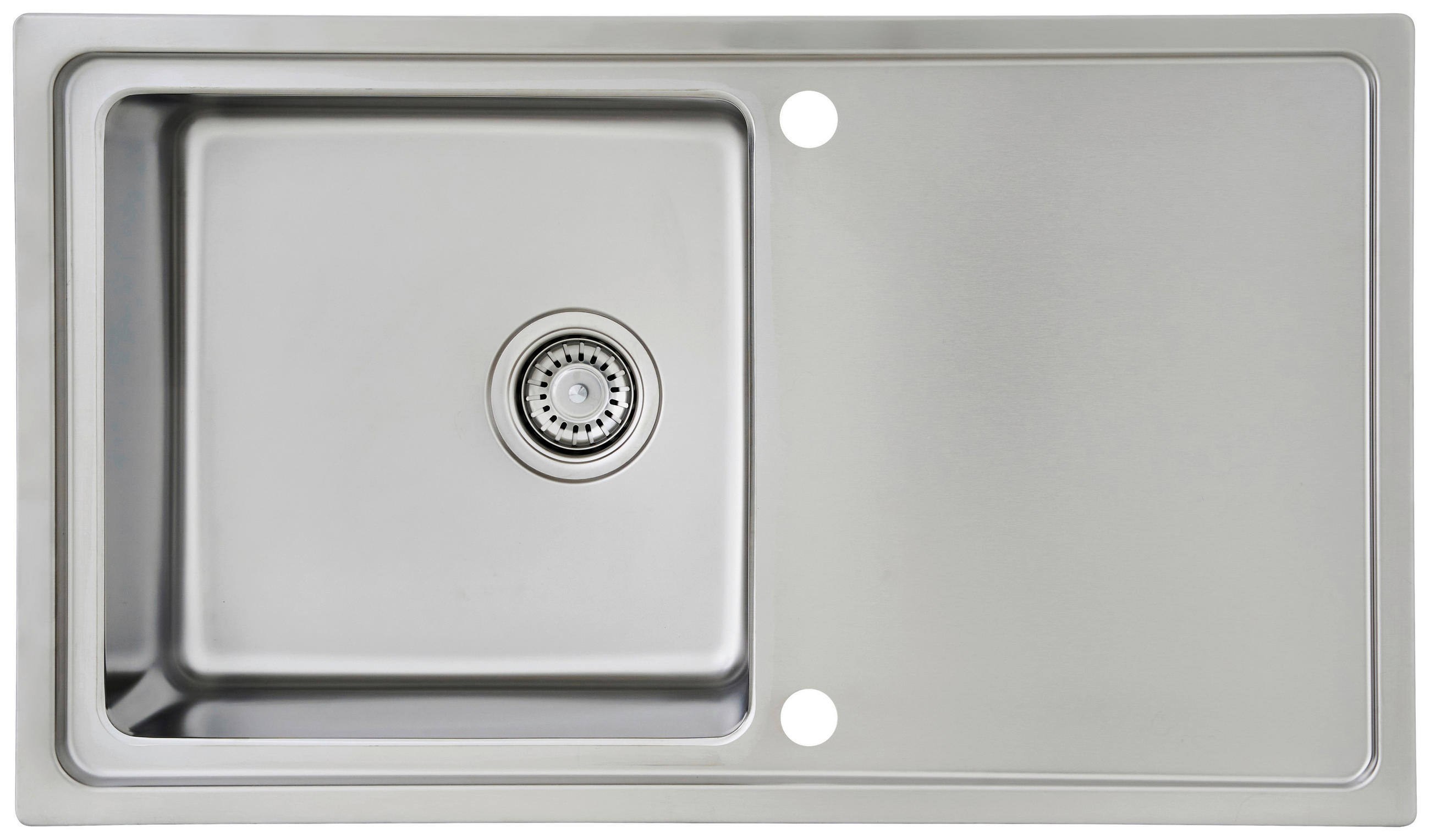 SPÜLE 1720CHICAGO86X50  - Edelstahlfarben, Trend, Metall (86/21/50cm) - Respekta