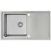 SPÜLE 1720CHICAGO86X50  - Edelstahlfarben, Trend, Metall (86/21/50cm) - Respekta