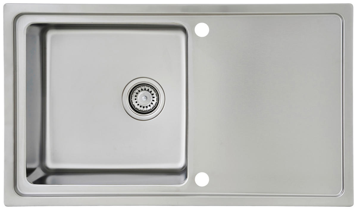 SPÜLE 1720CHICAGO86X50  - Edelstahlfarben, Trend, Metall (86/21/50cm) - Respekta