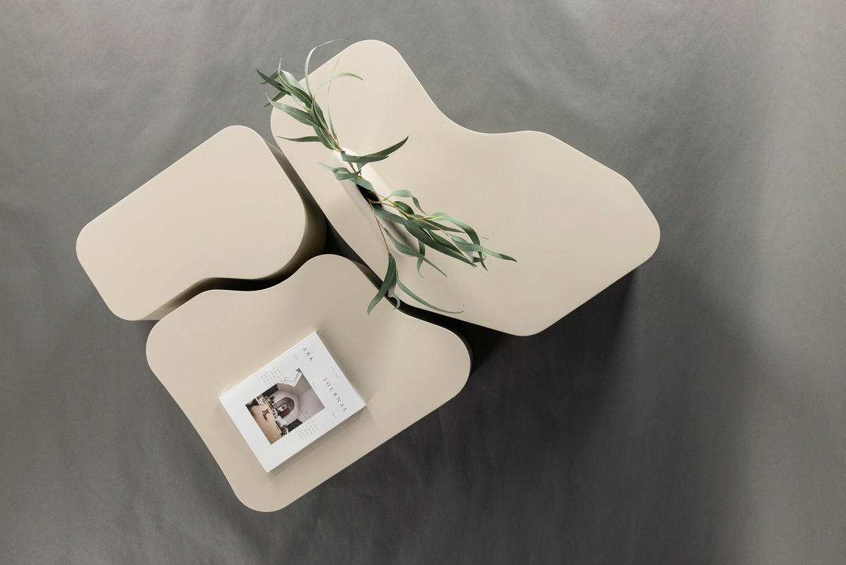 SOFFBORD - beige, Design, trämaterial (92/70/30cm) - Livetastic