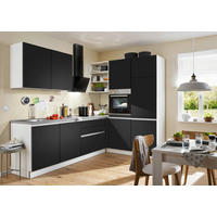 ECKKÜCHE Clean 275/185 cm  in Schwarz  - Schwarz/Weiß, Design, Holzwerkstoff (275/185cm) - Welnova