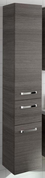 MAGASSZEKRÉNY 30/168/33 cm  - grafitszürke/króm, Basics, faalapú anyag/Üveg (30/168/33cm) - Sadena