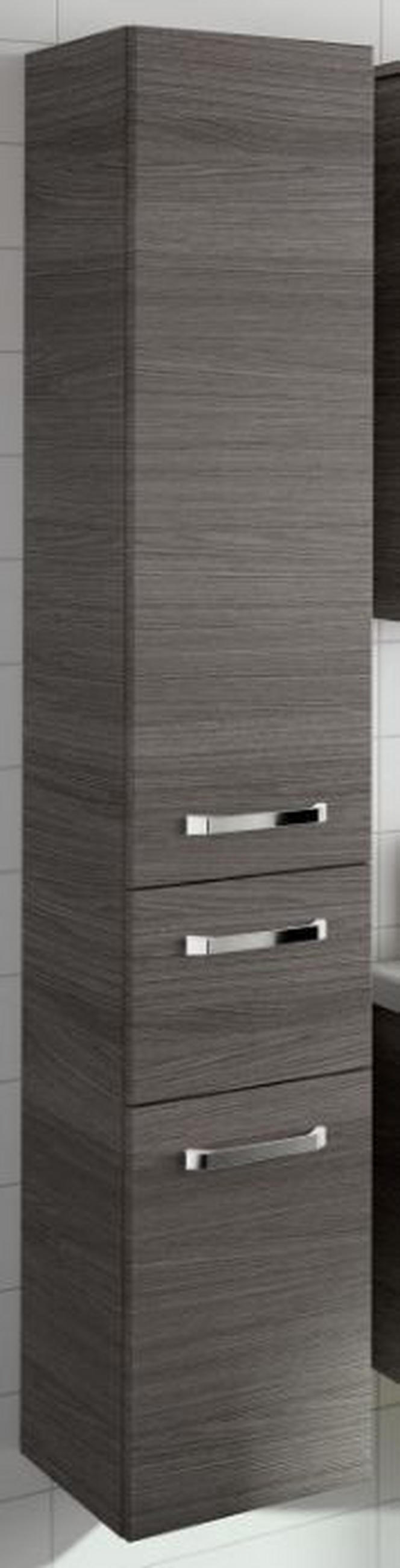 MAGASSZEKRÉNY 30/168/33 cm  - grafitszürke/króm, Basics, faalapú anyag/Üveg (30/168/33cm) - Sadena