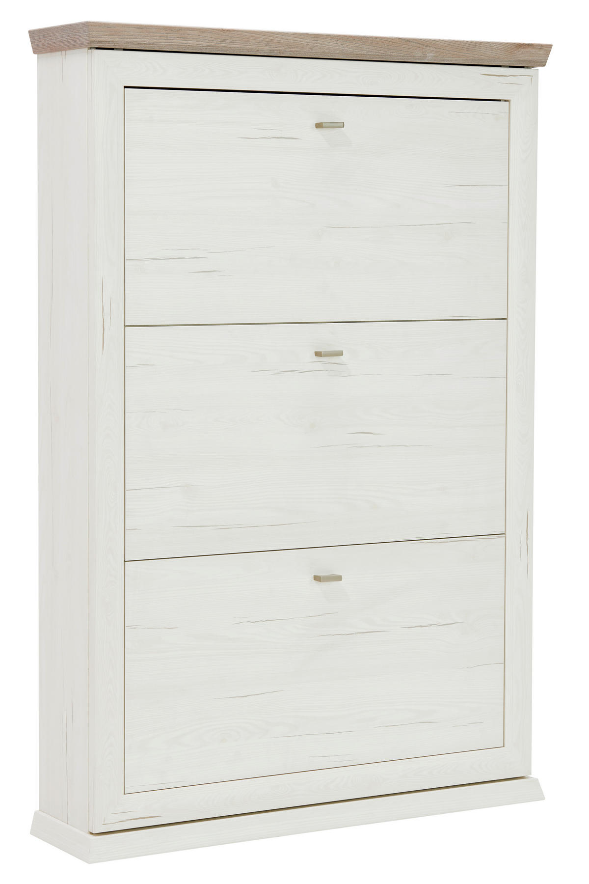 CIPELARNIK SA NAGIBNIM VRATIMA  siva, bela  pločasti materijal     - siva/boja nikla, Lajfstajl, metal/pločasti materijal (90/134,5/22,5cm) - Hom`in