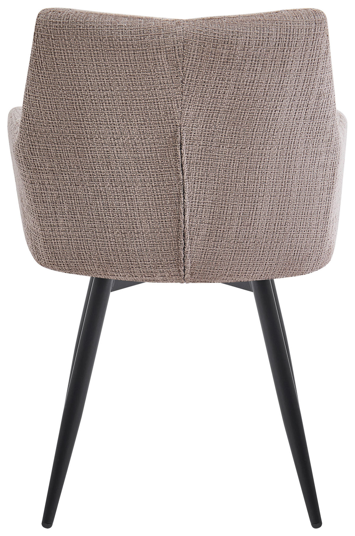 NASLANJAČ, kovina, tekstil črna, rjavosiva  - rjavosiva/črna, Design, kovina/tekstil (61/83,5/60cm) - Stylife