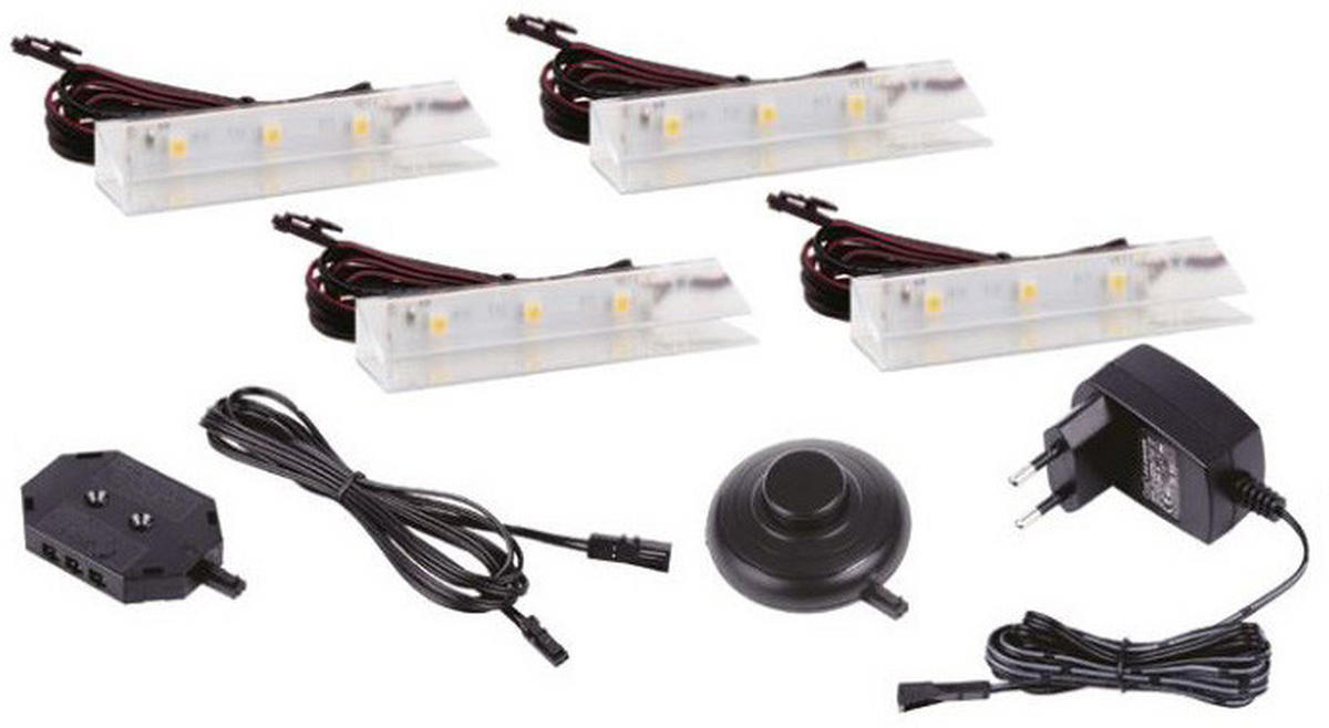 OSVĚTLENÍ POLIC - SADA, plast, průhledné - průhledné, Konvenční, plast (10/5/5cm) - MID.YOU