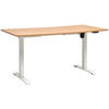 SCHREIBTISCH höhenverstellbar  - Eichefarben/Weiß, MODERN, Holzwerkstoff/Metall (160/73-123/80cm) - Livetastic