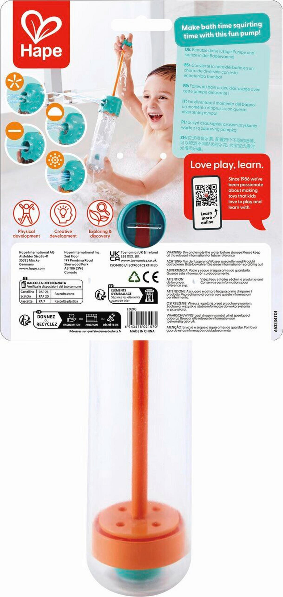 BADESPIELZEUG - Multicolor, Basics, Kunststoff/Metall (6,6/24/6,6cm) - Hape