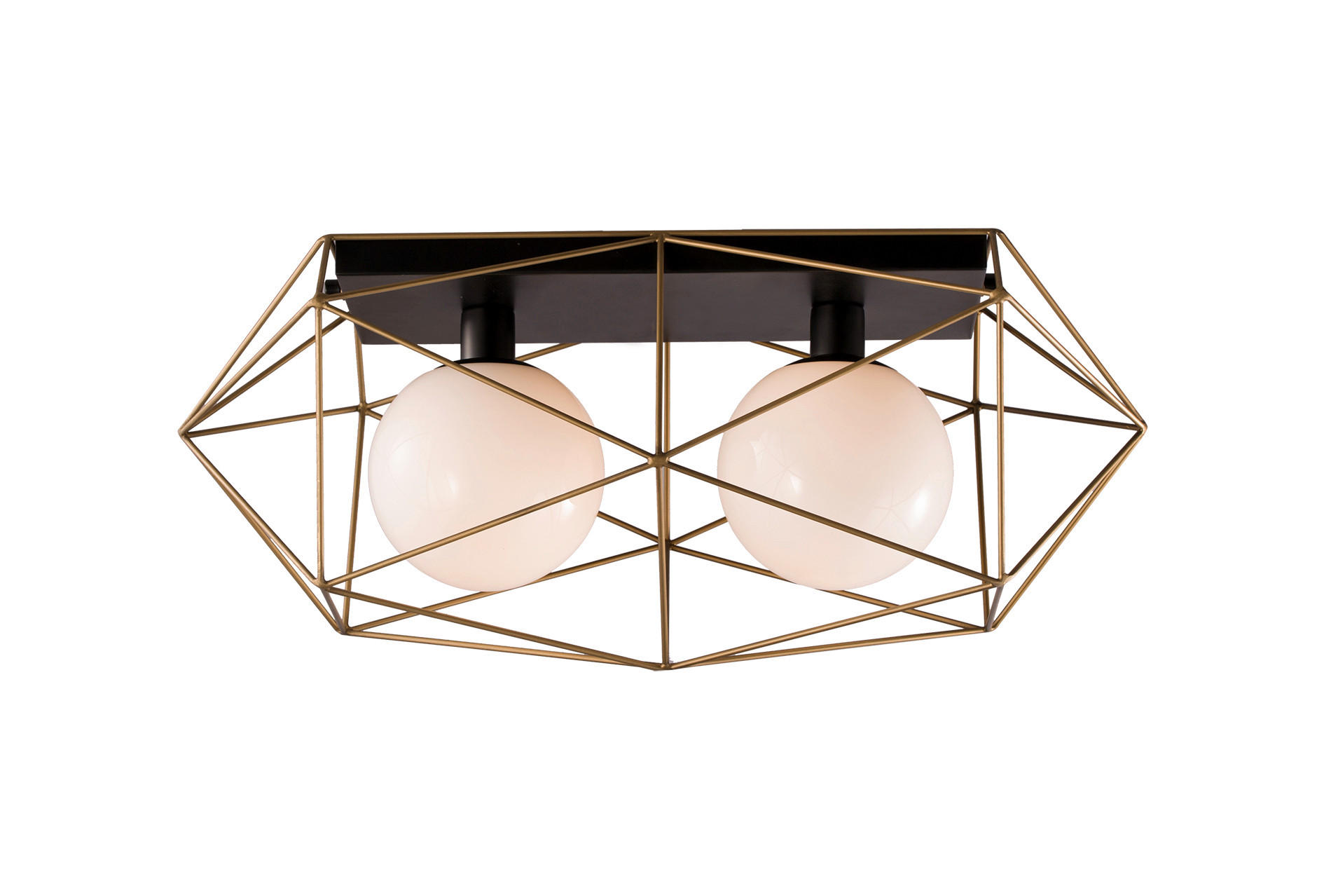 DECKENLEUCHTE Abraxas   - Goldfarben/Schwarz, Design, Metall (26,5/60/30cm)