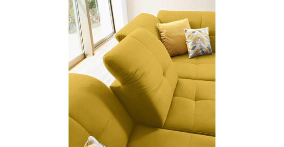 ECKSOFA  in Chenille Currygelb  310/240 cm  - Currygelb/Schwarz, Design, Textil/Metall (310/240cm) - Xora