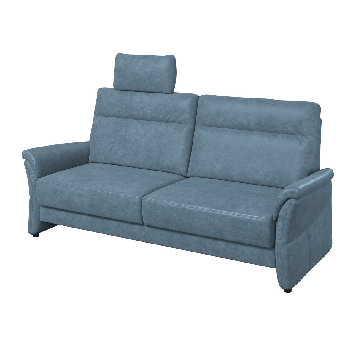 3,5-SITZER - Blaugrau/Schwarz, Konventionell, Kunststoff/Textil (205/98/91cm) - Elegando