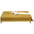 SCHLAFSOFA in Webstoff Gelb  - Gelb/Naturfarben, KONVENTIONELL, Holz/Textil (195/90/90cm) - Cantus