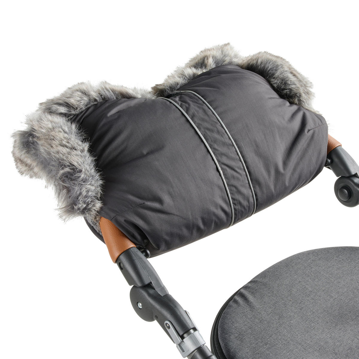 MUFF Eisbär  - Schwarz, Basics, Textil (65/35/6cm) - Jimmylee