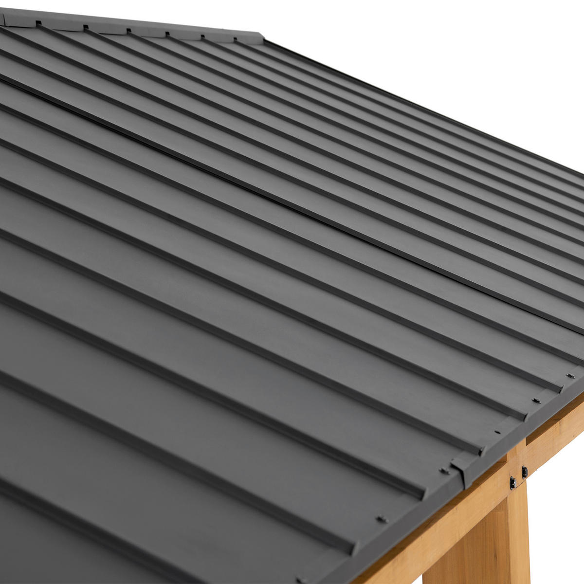 CARPORT  - Anthrazit, Basics, Holz/Metall (336cm) - Modante