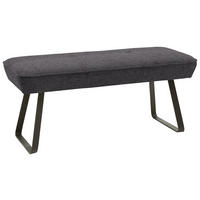 HOCKERBANK 118/50/51 cm   - Anthrazit/Schwarz, Design, Textil/Metall (118/50/51cm) - Dieter Knoll
