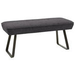 HOCKERBANK 118/50/51 cm   - Anthrazit/Schwarz, Design, Textil/Metall (118/50/51cm) - Dieter Knoll