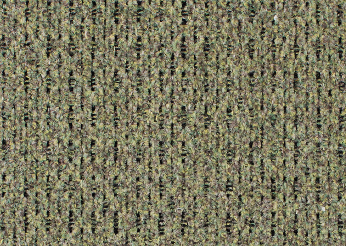 ECKSOFA in Chenille Grün  - Schwarz/Grün, Design, Textil/Metall (185/256cm) - Stylife