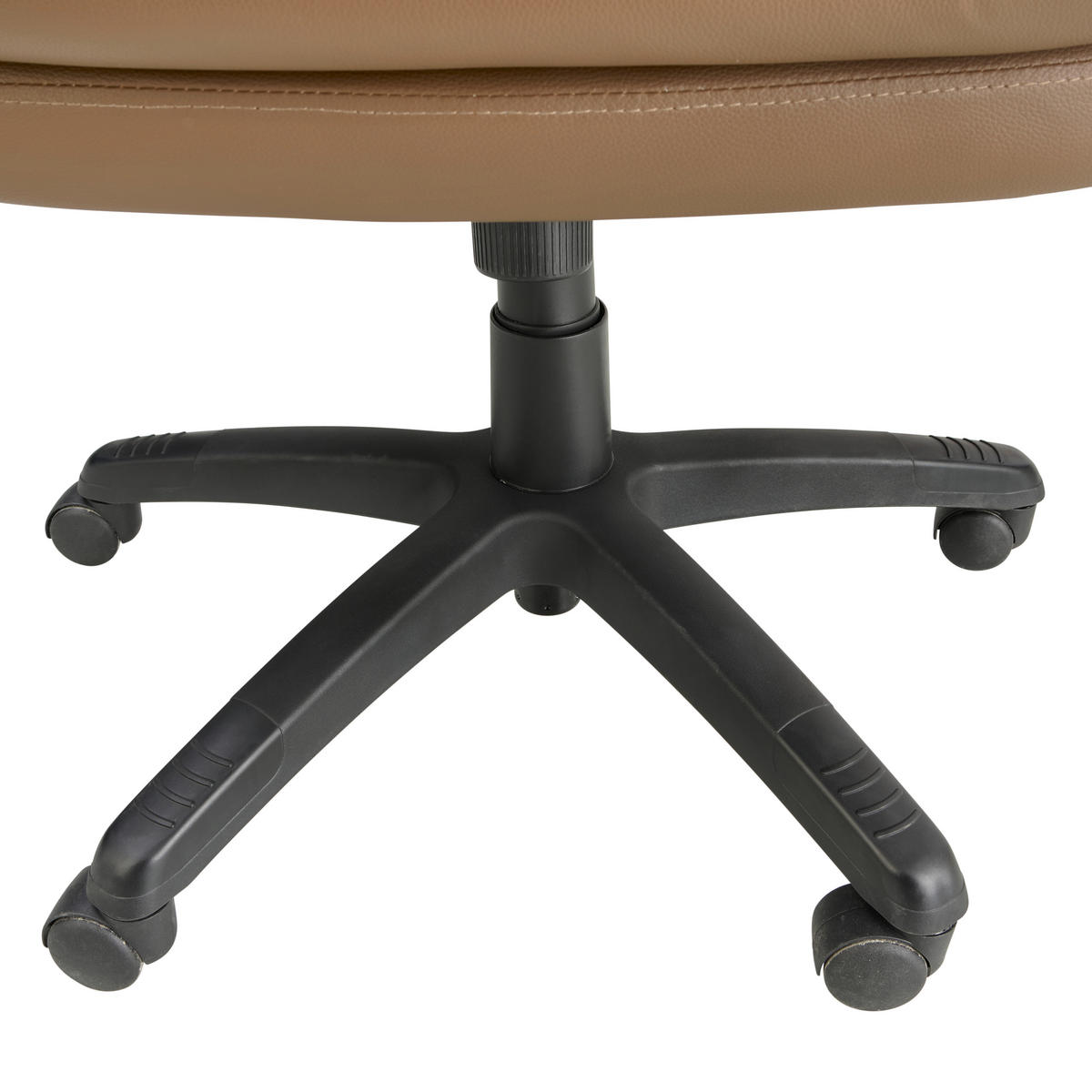 KANCELÁŘSKÉ KŘESLO, vzhled kůže, hnědá, černá - černá/hnědá, Moderní, textil/plast (67/113-122.5/78cm) - MID.YOU