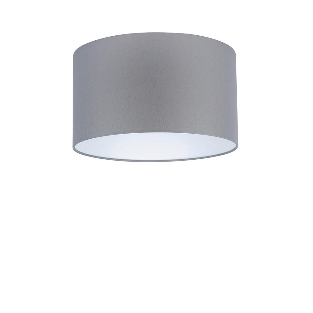 XXXLutz Leuchtenschirm Velour Grau 24 cm