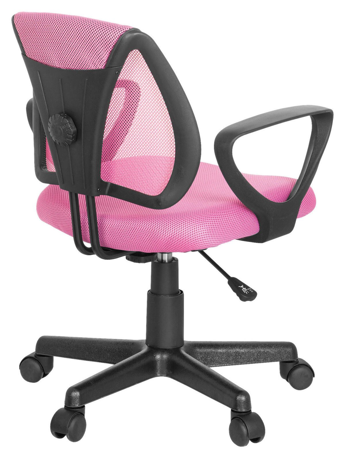 JUGENDDREHSTUHL Pink  - Pink/Schwarz, Basics, Kunststoff (58/75-92/45cm) - MID.YOU
