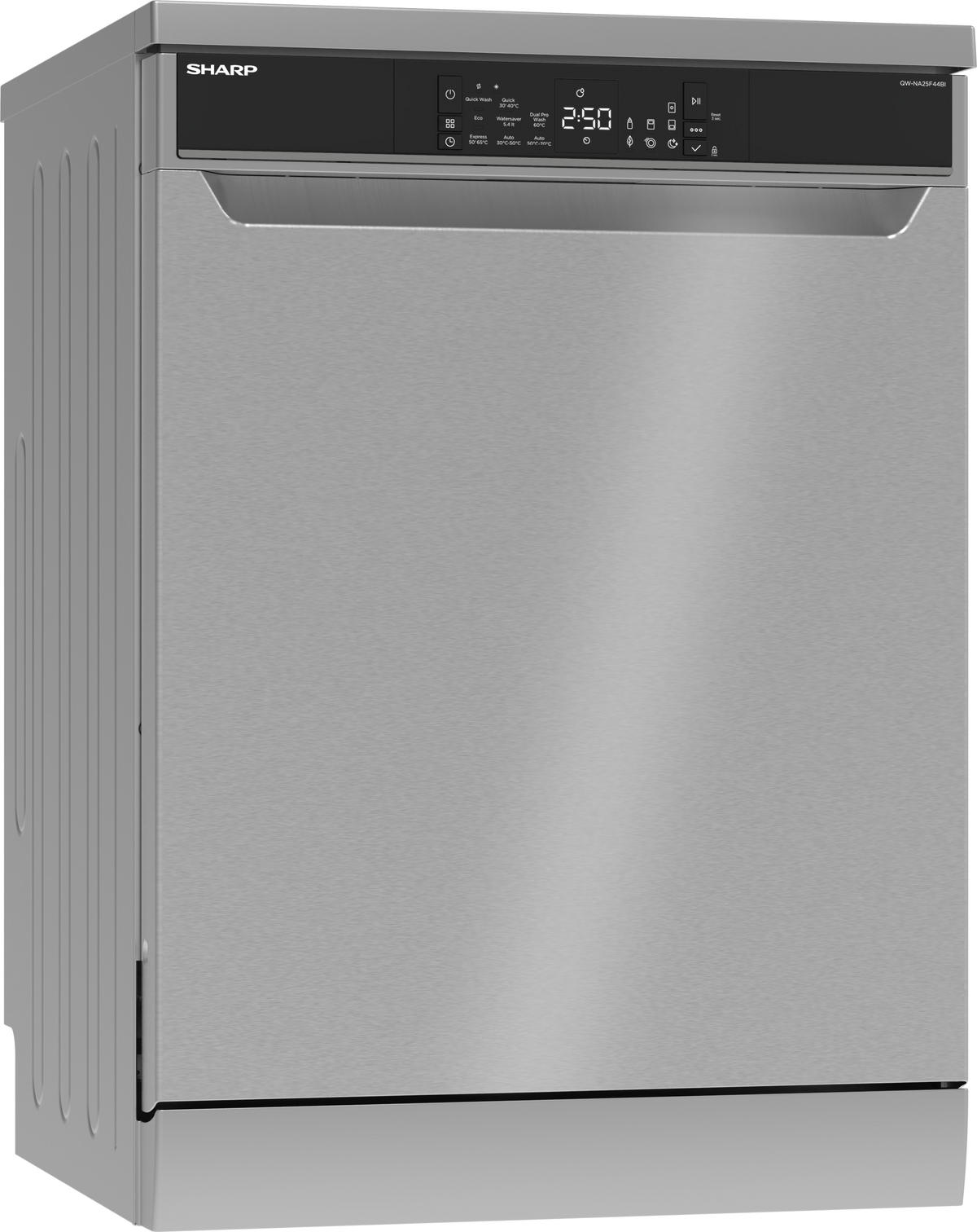 GESCHIRRSPÜLER QW-NA25F44BI-DE  - Edelstahlfarben, Trend, Metall (59,8/85/59,8cm) - Sharp