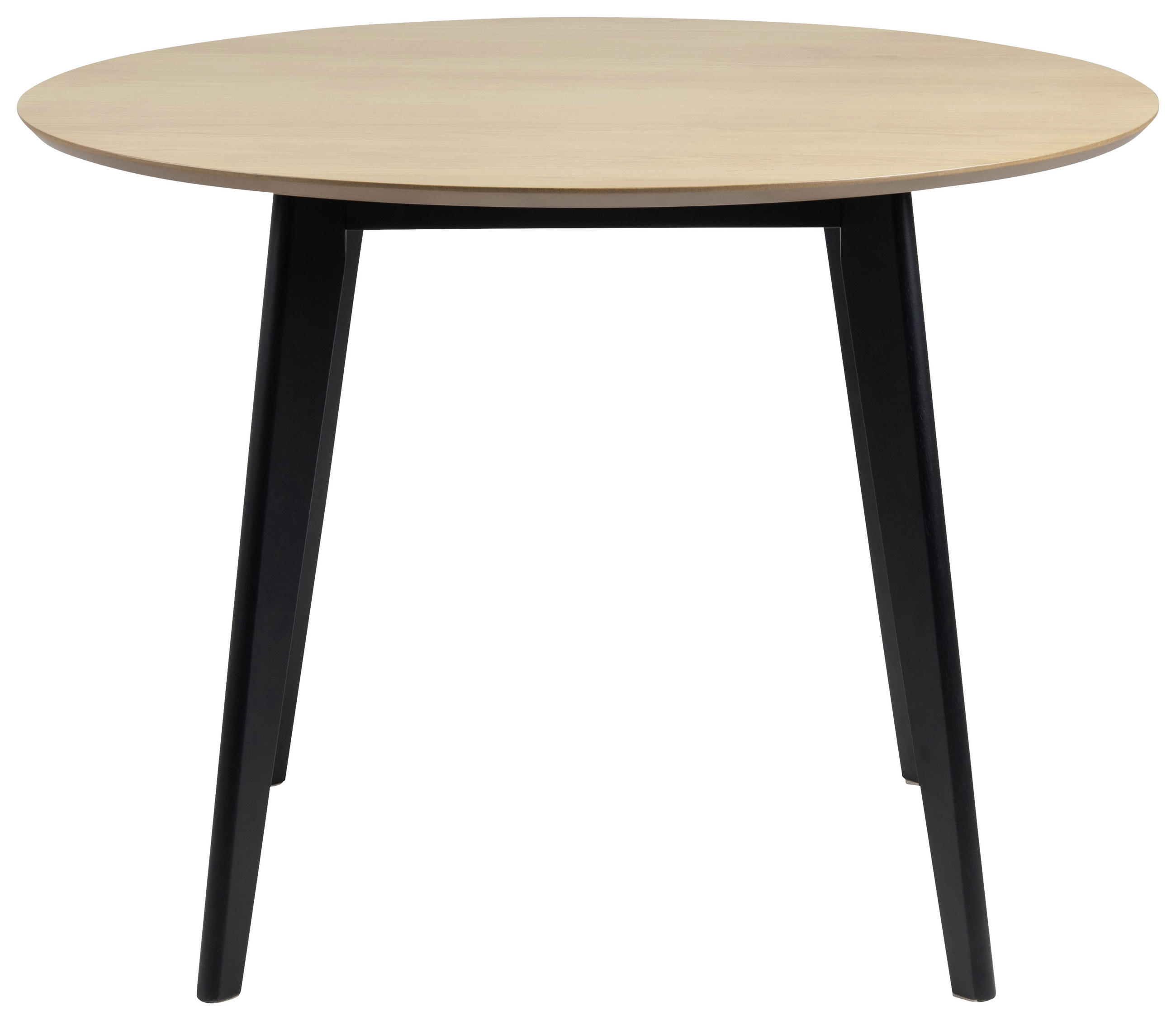 MASĂ din lemn 105/105/76 cm   - culoare lemn stejar/negru, Konventionell, lemn (105/105/76cm) - MID.YOU