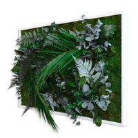 MOOSBILD Stylegreen  - Weiß/Grün, Basics, Naturmaterialien/Holz (100/60/18-22cm)