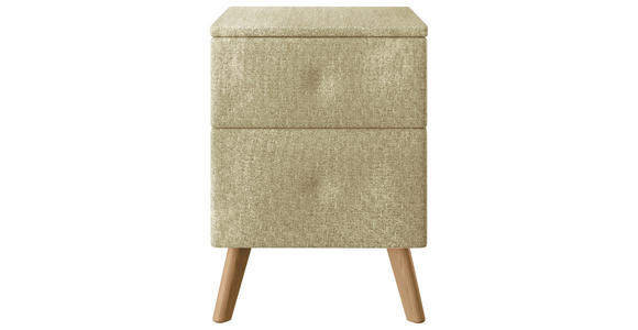 NACHTSCHRANK 40/60/40 cm Eiche vollmassiv - Hellgrün, Design, Holz/Textil (40/60/40cm) - Esposa