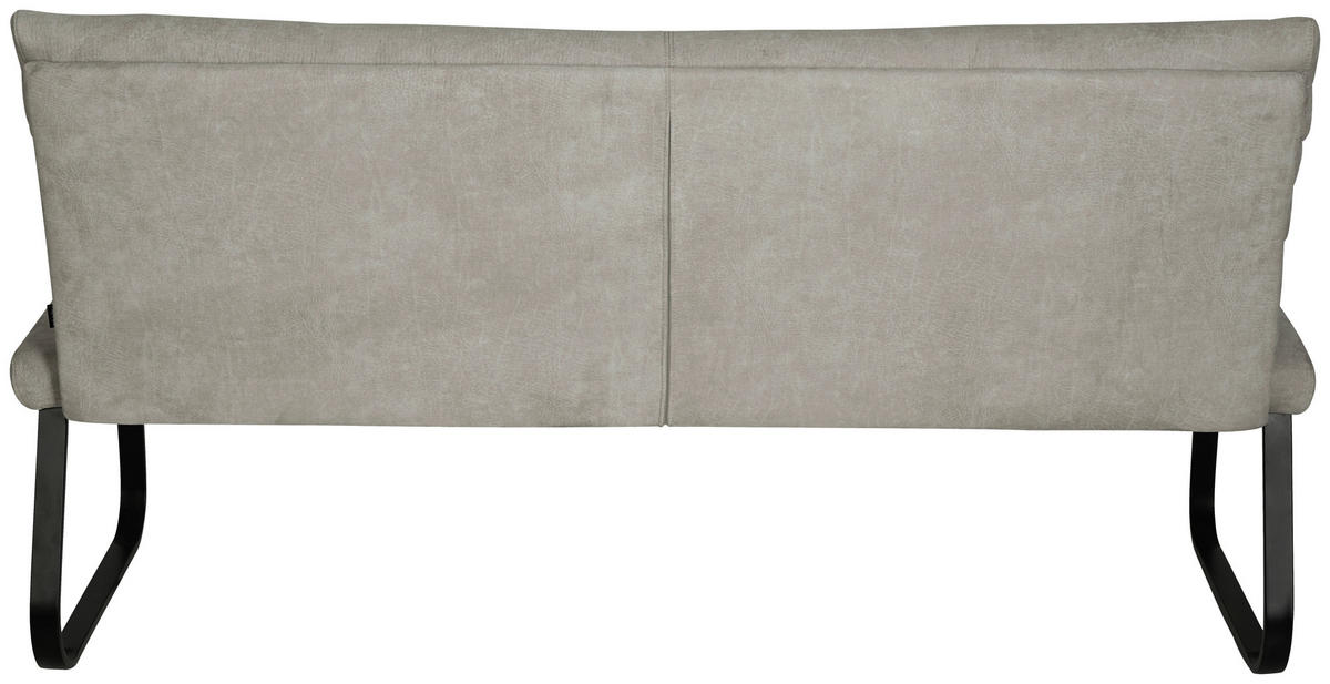 SITZBANK 180/94,5/70 cm Webstoff Taupe  - Taupe/Schwarz, Design, Textil/Metall (180/94,5/70cm) - Novel
