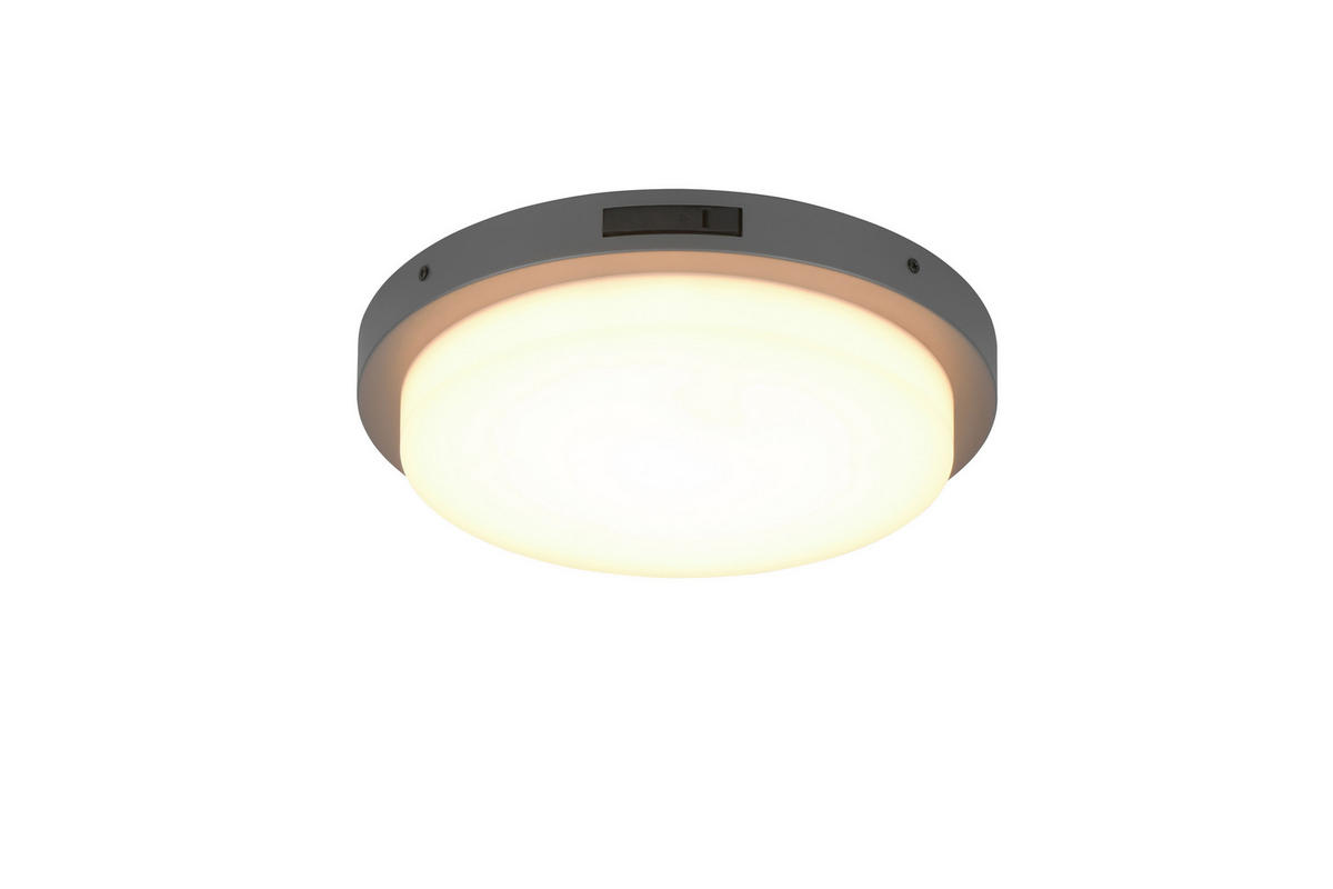 AUßENDECKENLEUCHTE 30/5,7 cm   - Anthrazit/Weiß, Basics, Kunststoff/Metall (30/5,7cm)