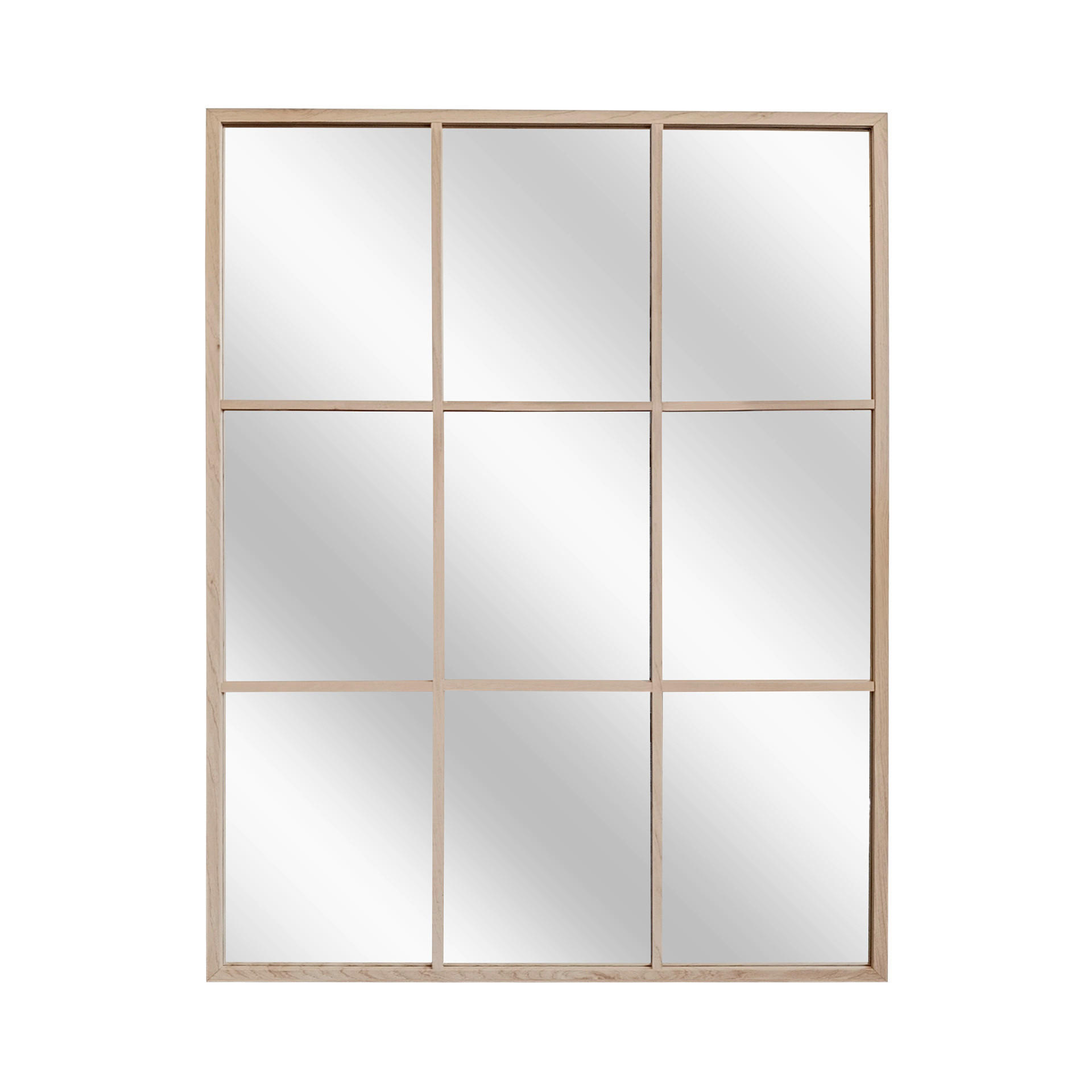 DEKOSPIEGEL  69/95 cm   in rechteckig  - Eichefarben, Basics, Glas/Holz (69/95cm)