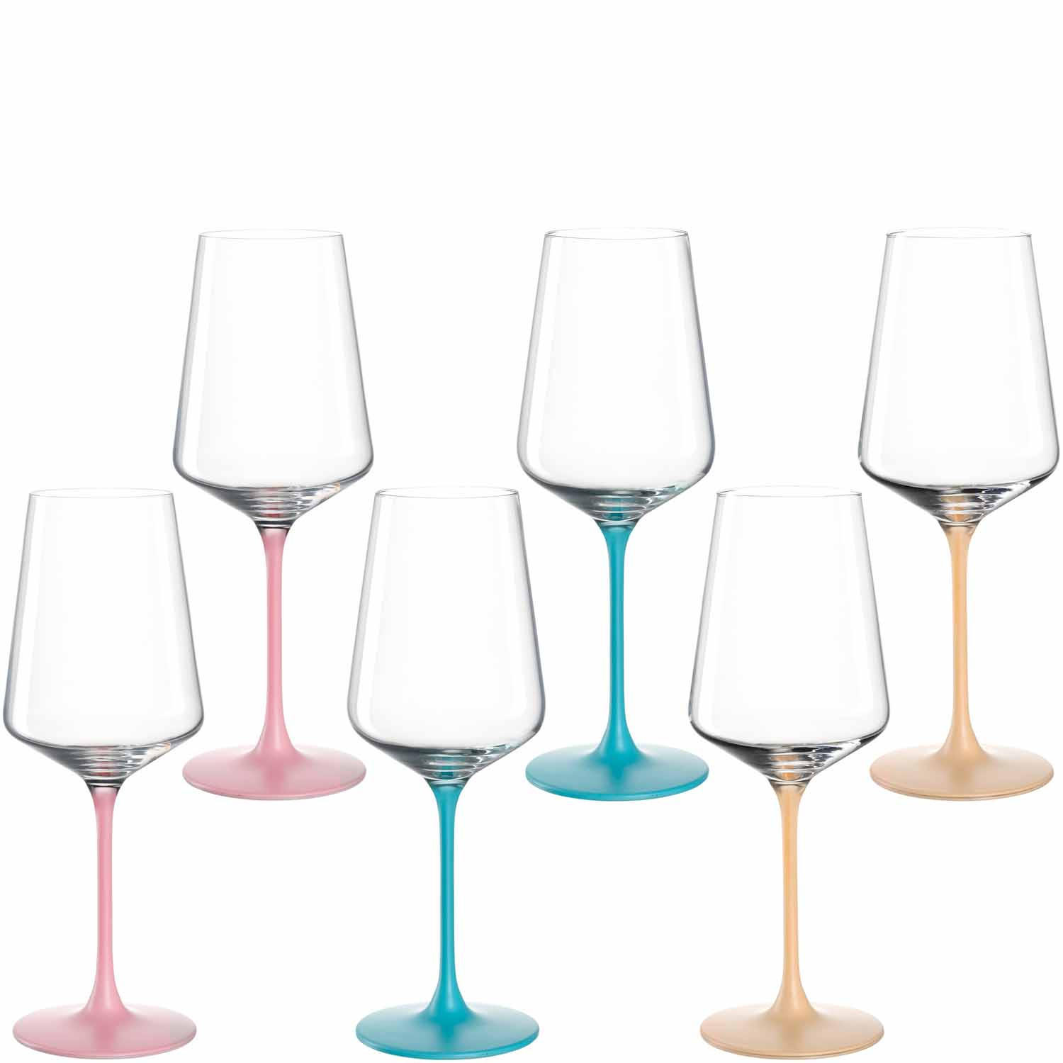 GLÄSERSET Brera 6-teilig  - Transparent/Orange, Design, Glas (8,20/23,00/8,20cm) - Leonardo