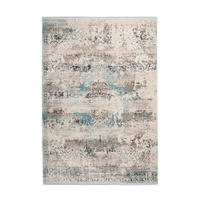 VINTAGE KOBEREC, 80/150 cm, tyrkysová, šedohnědá - tyrkysová/šedohnědá, Design, textil (80/150cm)