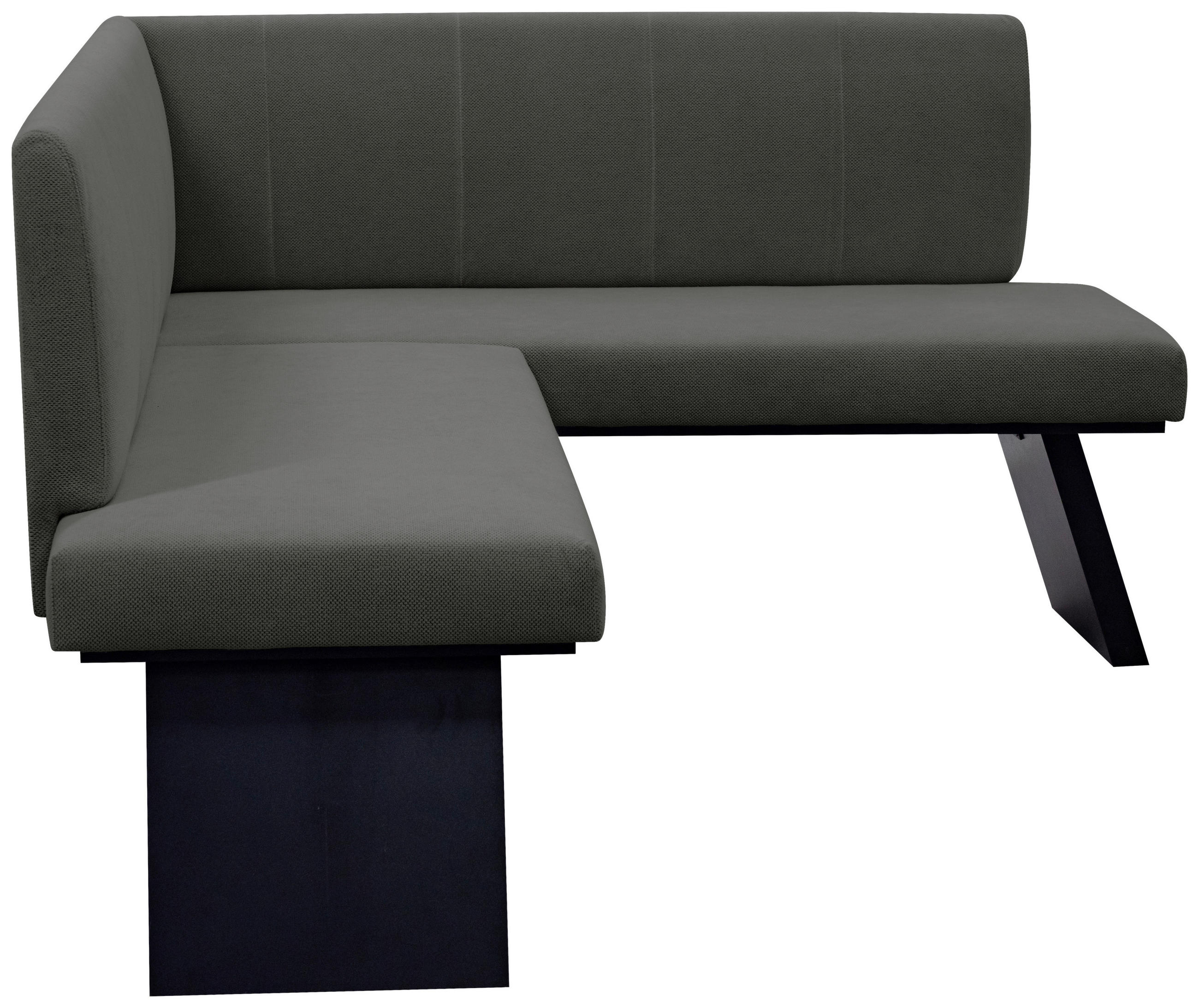 ECKBANK 140/160 cm Webstoff Anthrazit   - Anthrazit/Schwarz, KONVENTIONELL, Textil (140/160cm)