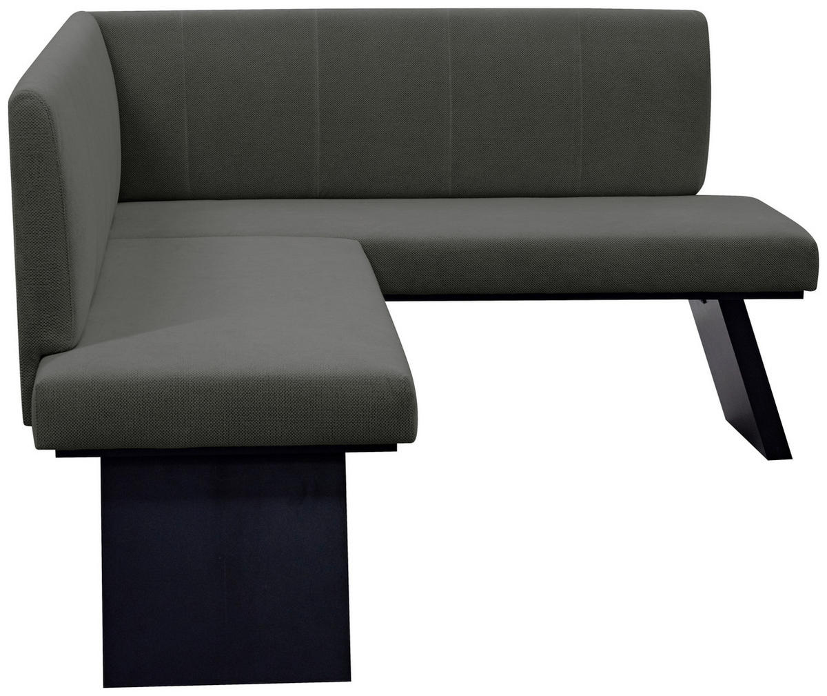 ECKBANK 150/185 cm Webstoff Anthrazit   - Anthrazit/Schwarz, KONVENTIONELL, Textil (150/185cm)