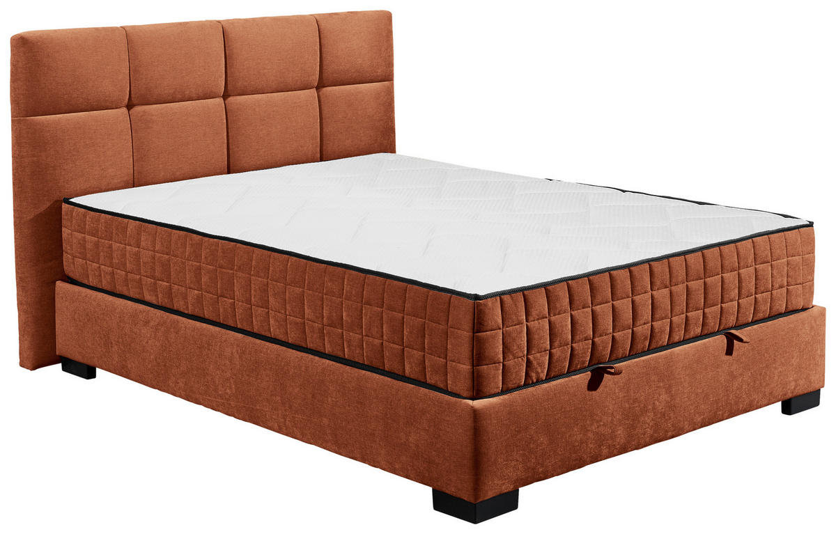 BOX KREVET 120/200 cm     konjak  - crna/konjak, Moderno, tekstil/pločasti materijal (120/200cm) - MID.YOU