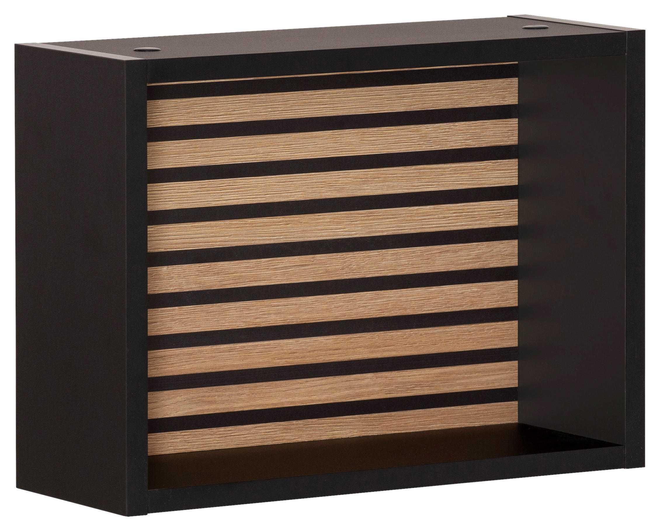 REGAL  40,2/30,2/15,7 cm Schwarz, Eichefarben  - Eichefarben/Schwarz, MODERN, Holzwerkstoff (40,2/30,2/15,7cm) - MID.YOU