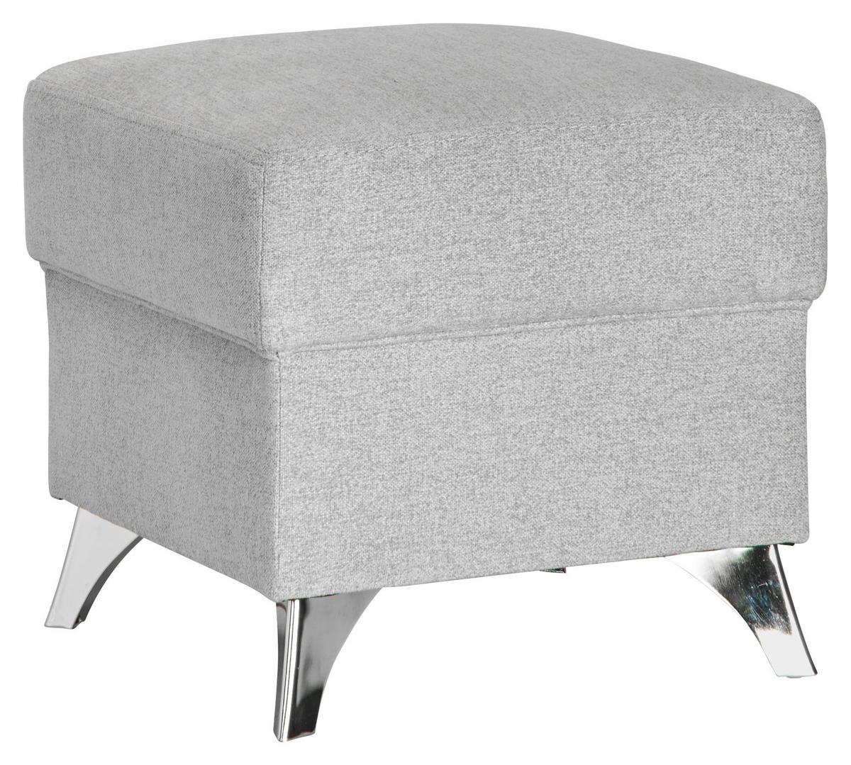 ECKSOFA inkl.Funktion Hellgrau Flachgewebe  - Silberfarben/Hellgrau, Design, Textil/Metall (167/244cm) - Cantus