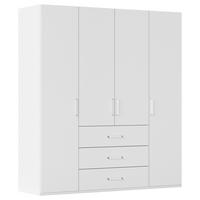 DREHTÜRENSCHRANK  in Weiß  - Weiß, Design, Holzwerkstoff/Kunststoff (201/223/60cm) - Novel