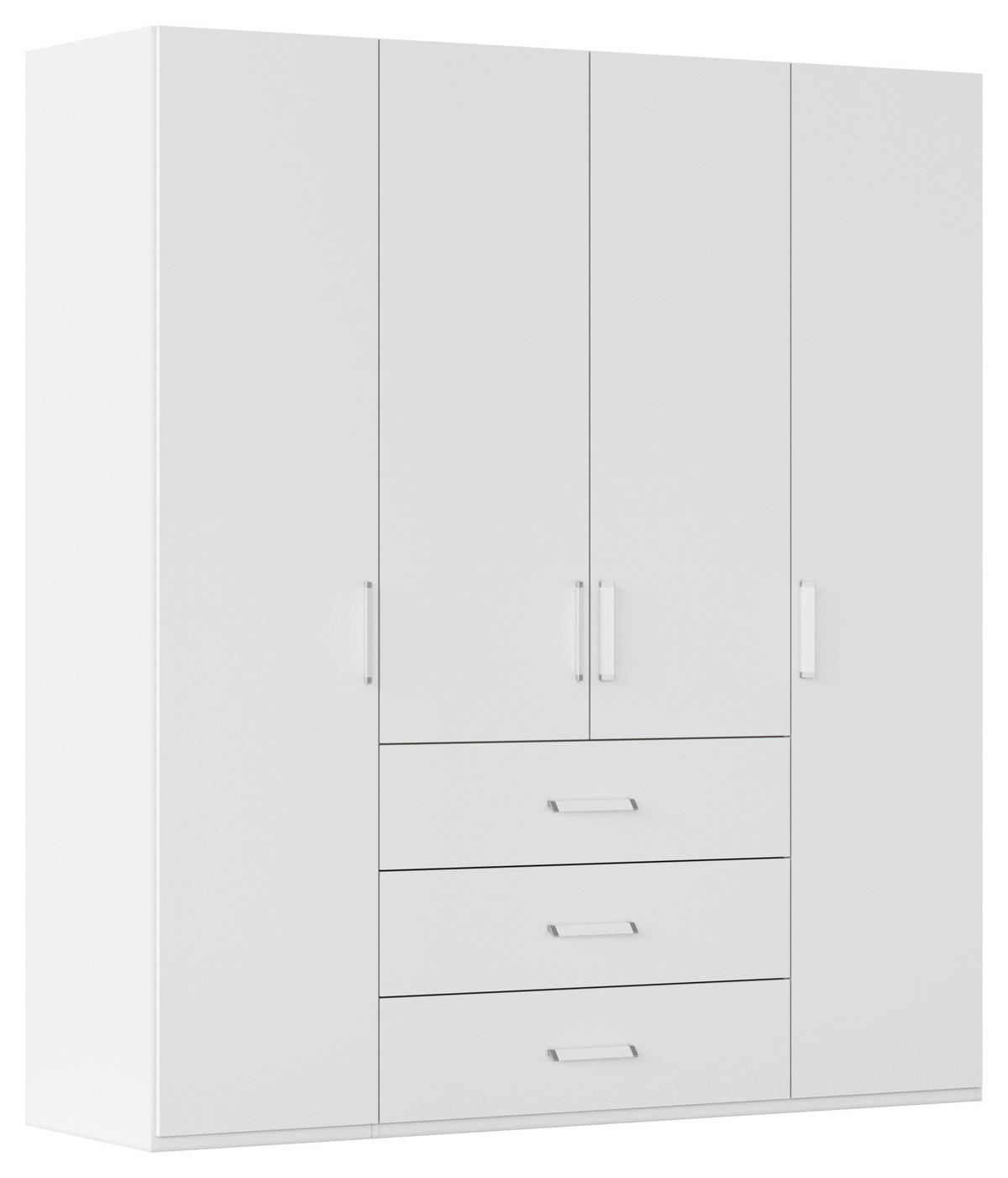 DREHTÜRENSCHRANK  in Weiß  - Weiß, Design, Holzwerkstoff/Kunststoff (201/223/60cm) - Novel