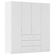 DREHTÜRENSCHRANK in Weiß - Weiß, Design, Holzwerkstoff/Kunststoff (201/223/60cm) - Novel