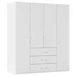 DREHTÜRENSCHRANK  in Weiß  - Weiß, Design, Holzwerkstoff/Kunststoff (201/223/60cm) - Novel
