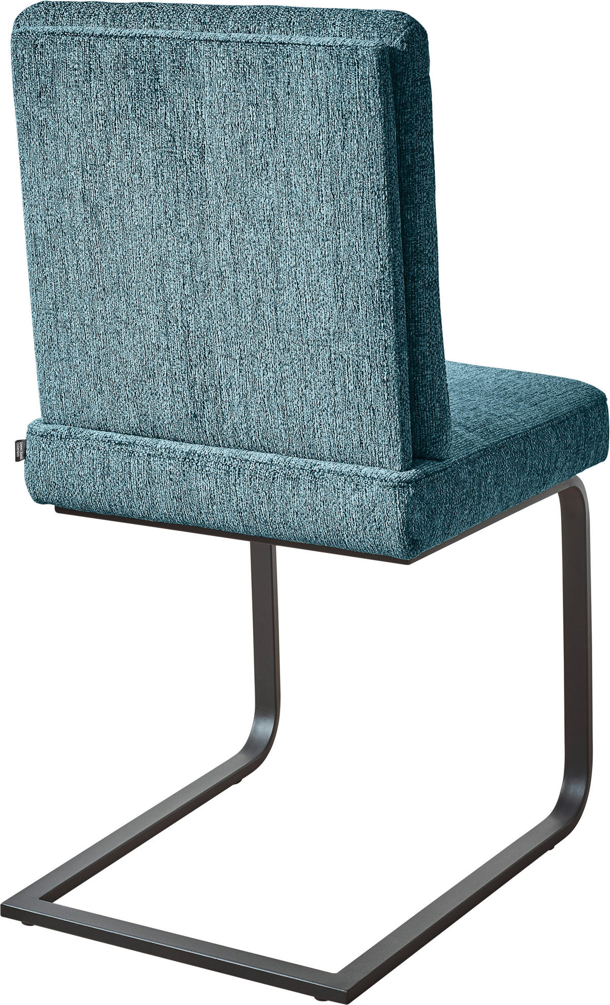 SCHWINGSTUHL  in Stahl Chenille  - Schwarz/Hellblau, Design, Textil/Metall (46/92/60cm) - Dieter Knoll