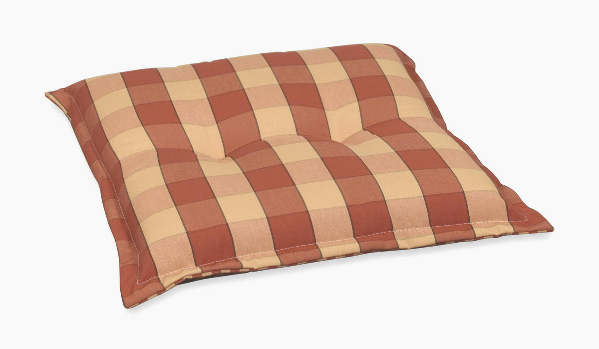 GARTENHOCKERAUFLAGE  - Beige/Rot, Basics, Textil (50/9/50cm)