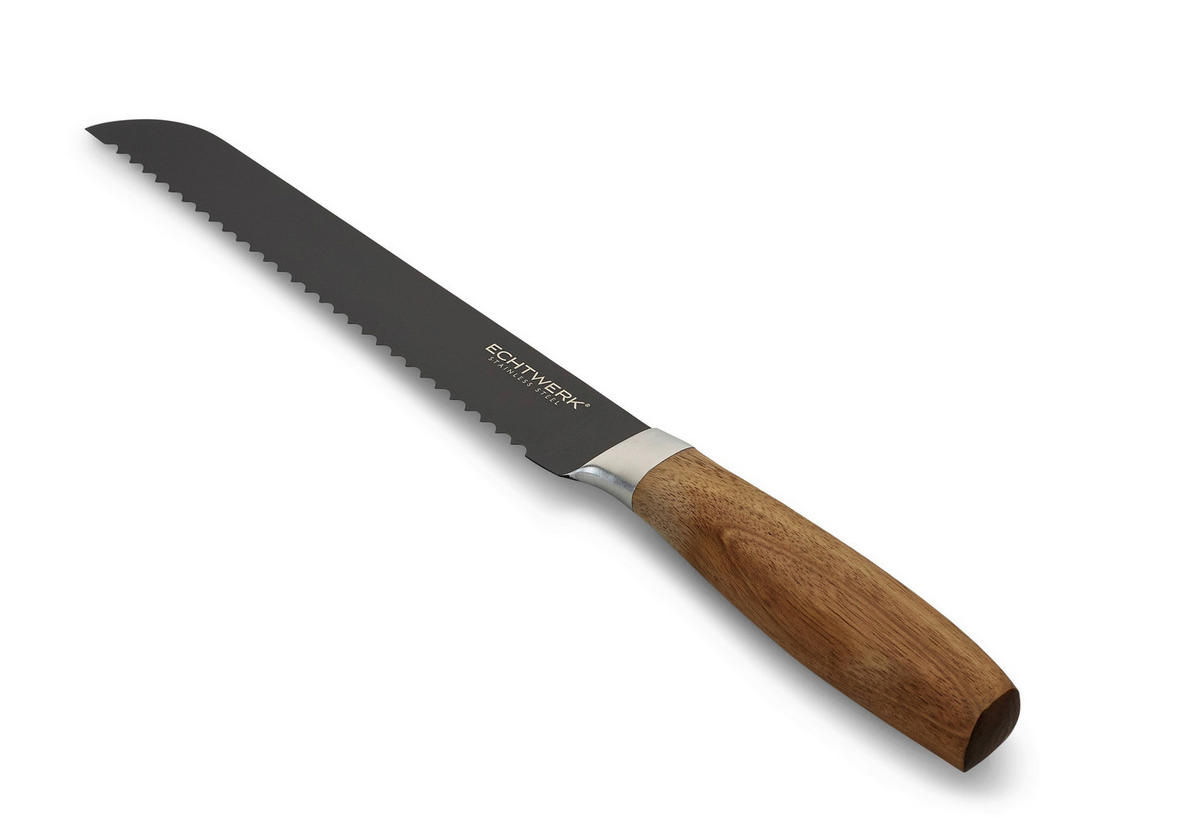 BROTMESSER  - Schwarz, Basics, Holz/Metall (34cm) - Echtwerk