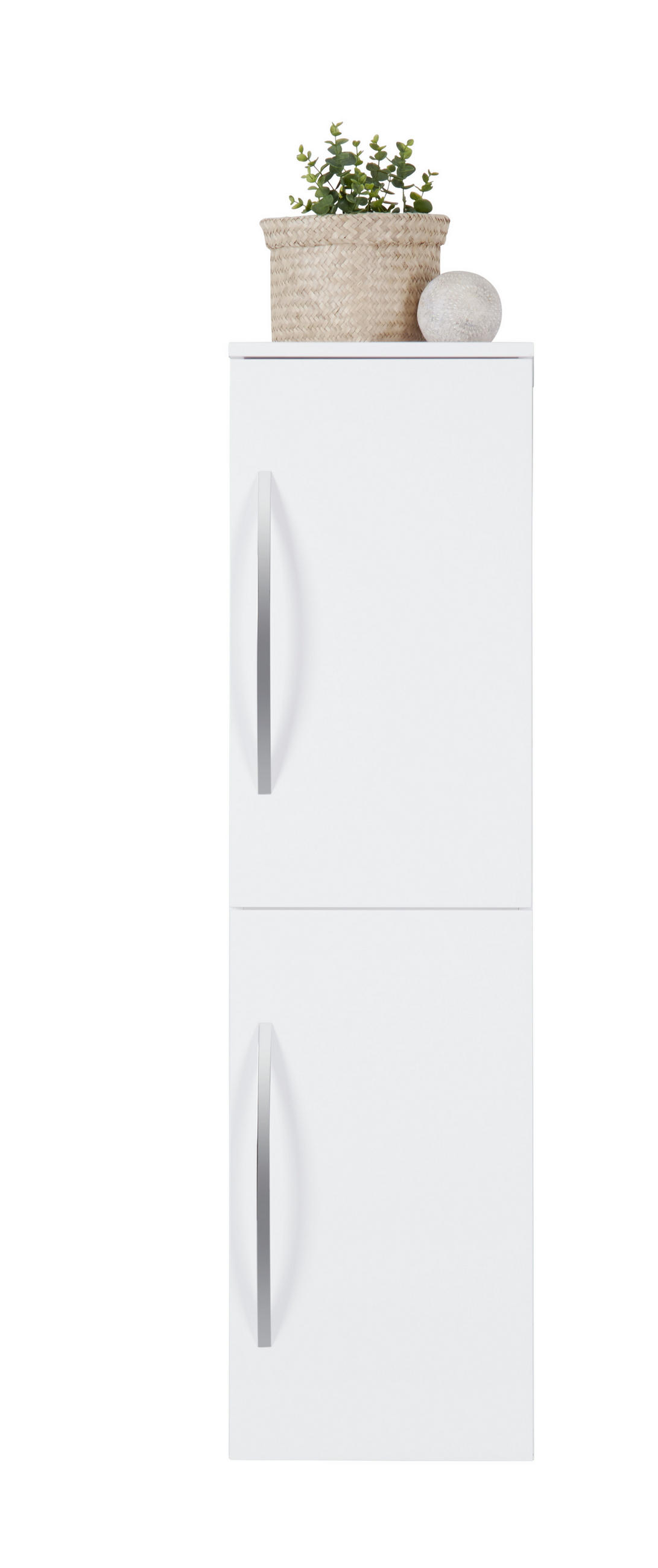 STREDNE VYSOKÁ SKRINKA, biela, 35/128/32 cm - biela/chrómová, Modern, kov/kompozitné drevo (35/128/32cm) - Stylife