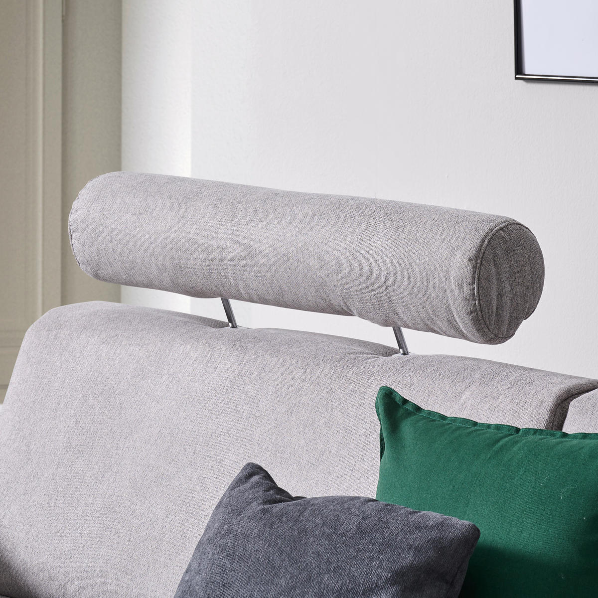 ECKSOFA in Webstoff Platinfarben  - Platinfarben/Schwarz, Design, Kunststoff/Textil (165/257cm) - Xora